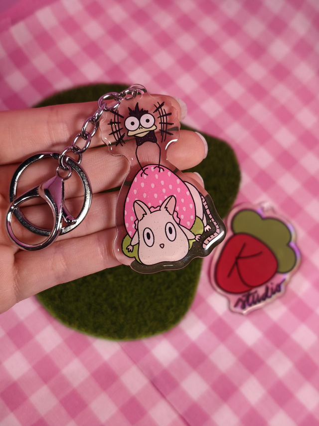GHIBLI keychain - Boh &amp; Yubaba&#039;s bird