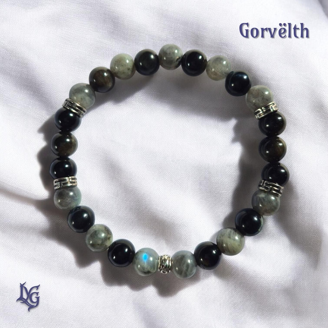 GORVËLTH (Obsidienne œil céleste,  Labradorite)
