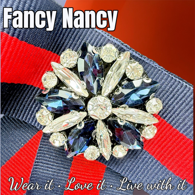 Blue and red bow brooch - Fancy Nancy Fashion