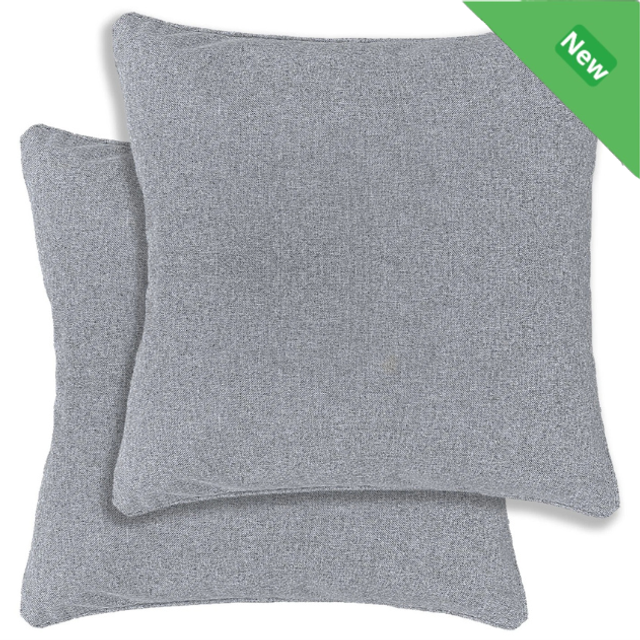 Enhanced Living Pair of Austin/Dallas Grey Cushion Covers - Cases Only