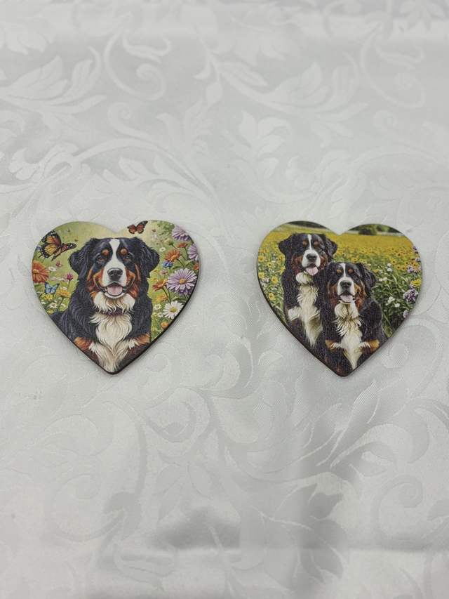 Wooden Heart Fridge Magnet