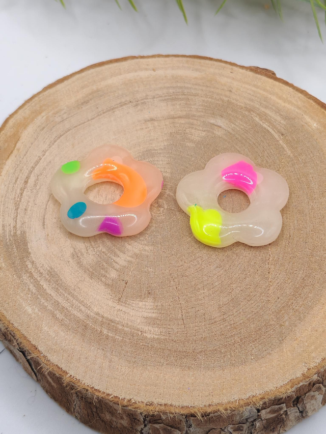 Fleurs Amaya transparente et fluo