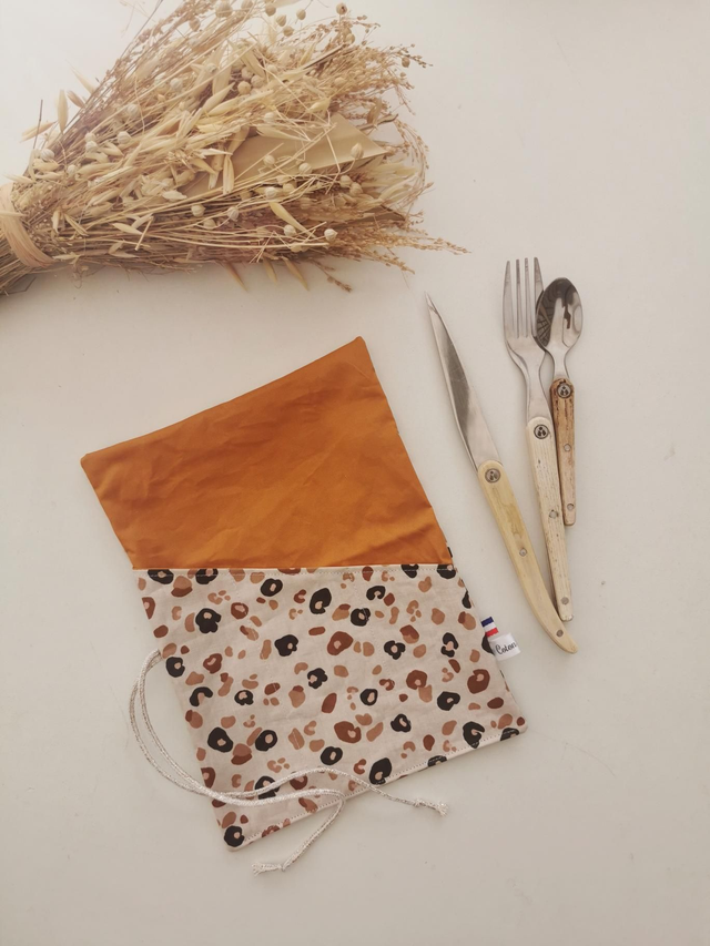 Étui couverts léopard 