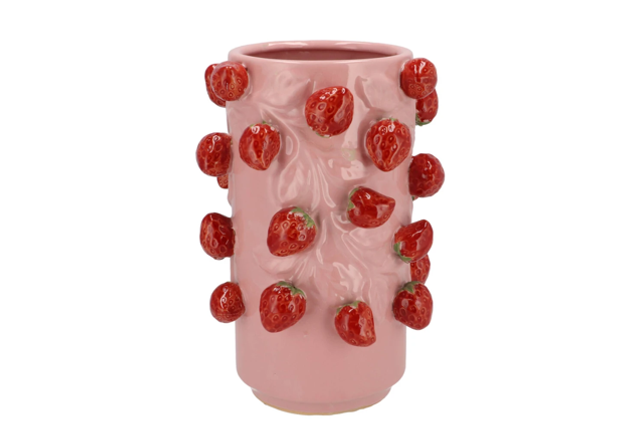 Fruit strawberry light pink cilinder 