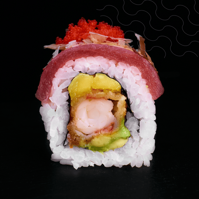 #23 Dragon Atún, Langostino Tempura Y Mango 