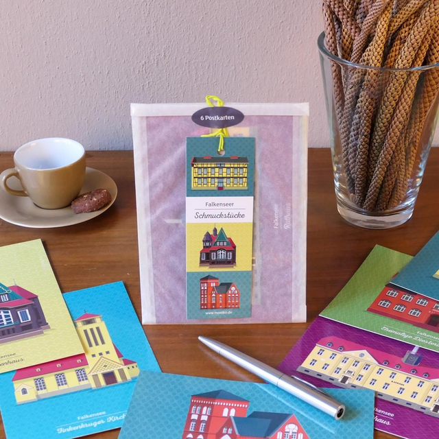 Postkarten-Geschenkset &quot;Grün&quot; (6 Falkensee-Motive)
