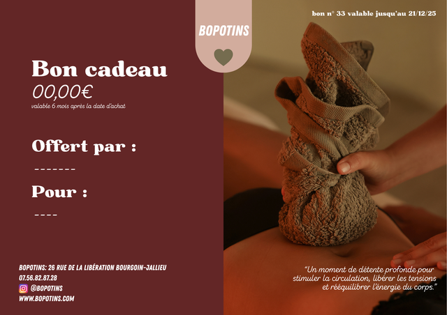 Bon cadeau Montant au Choix