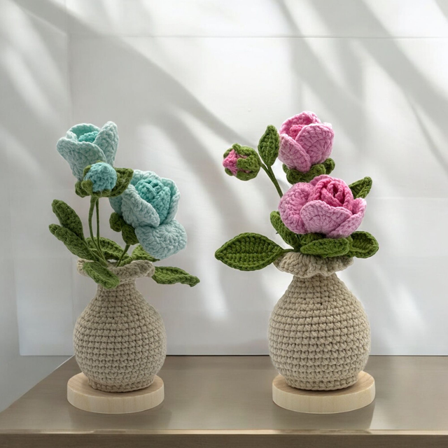Mini vase de roses (3 fleurs)