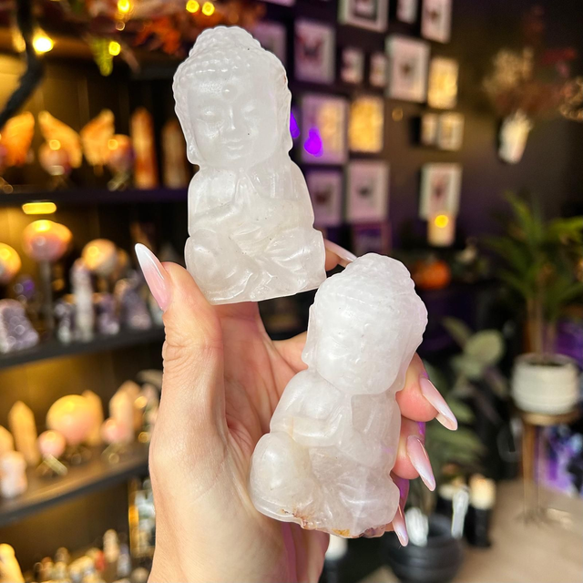 Clear Quartz Buddha Carving R58BC1 / R58BC2