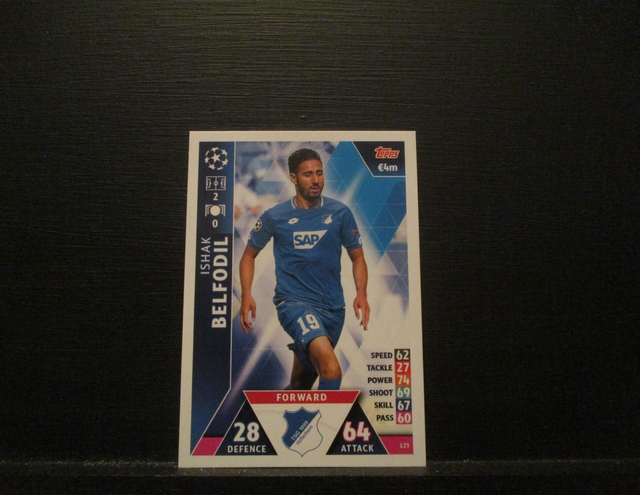 Ishak Belfodil - UEFA Champions League Match Attax 2018/19 Original Trading Card #123