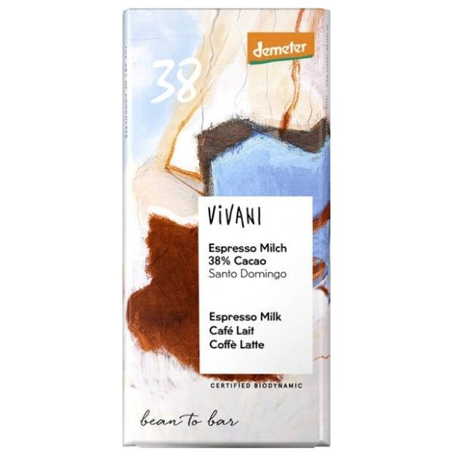 Vivani Demeter Espresso Milch 38% 90g Tafel