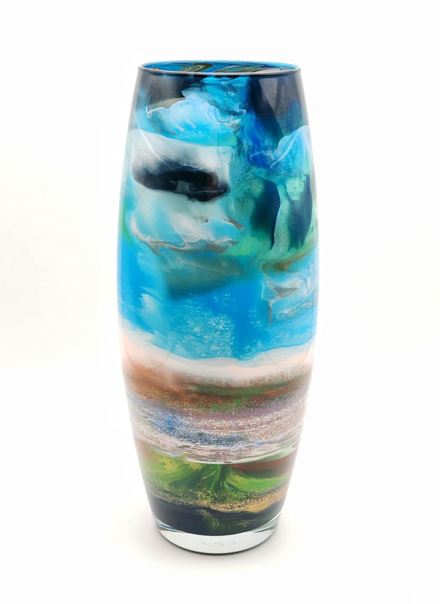 Large Oval Harris Machair Glass Vessel