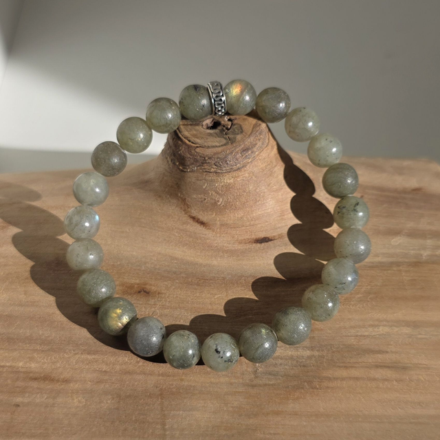 Bracelet Labradorite grise
