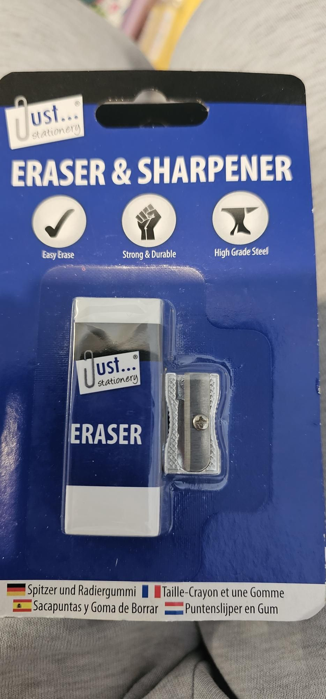 Rubber and sharpener 