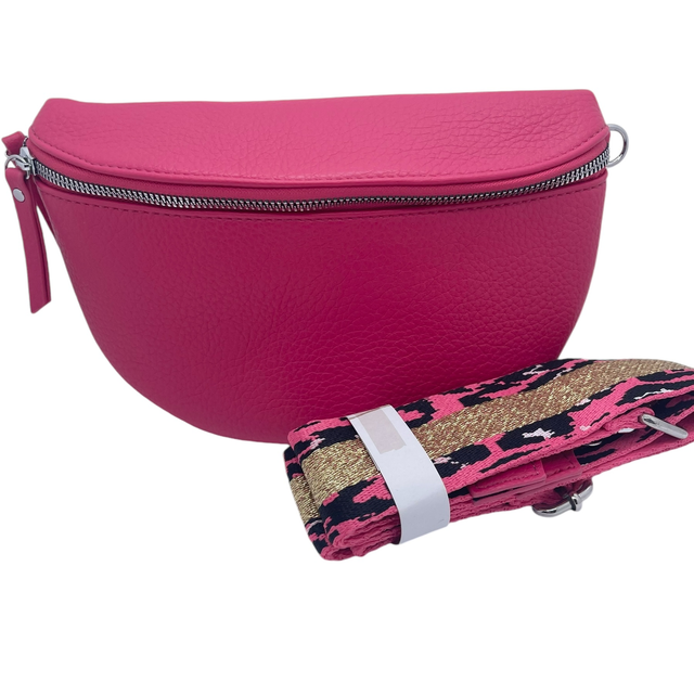 Banane grand modèle lanière large Fuchsia