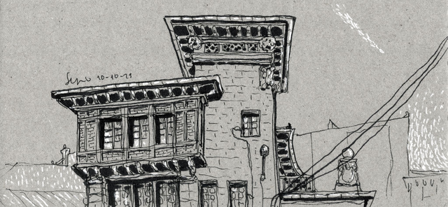 Dibujo edificio Atxuri 45 (Bilbao)