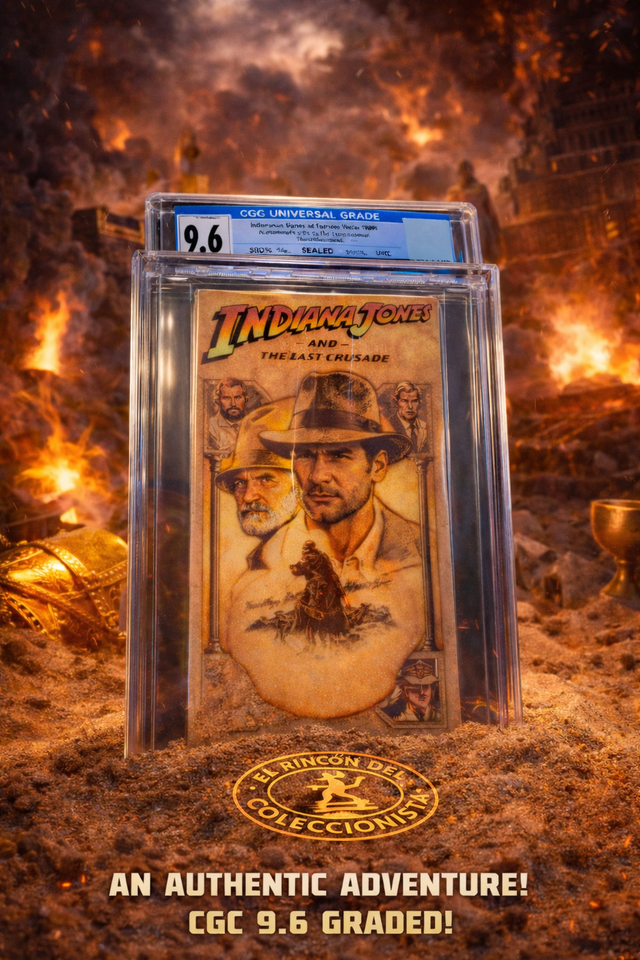 1989 VHS “Indiana Jones and the Last Crusade” – Sellado, CGC 9.6 – RARO