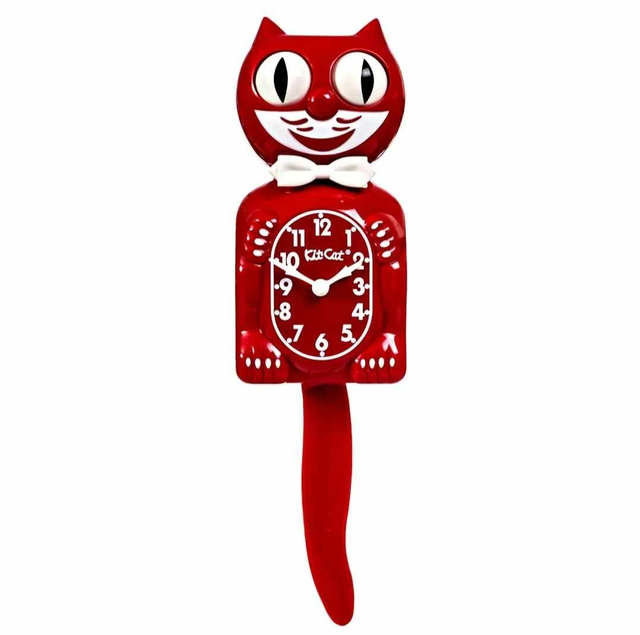 Kit cat clock rouge
