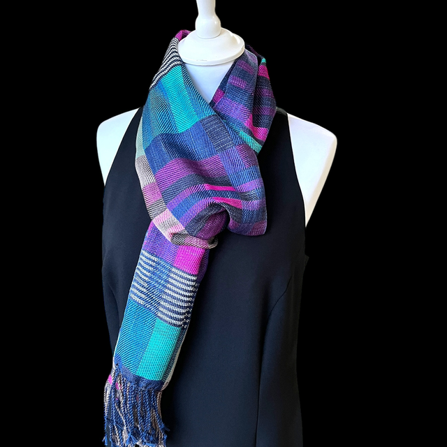 Spring :100% soie, tisser à la main/Handwoven Silk scarf