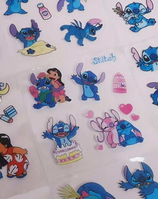 Stitch transparent klistermärken