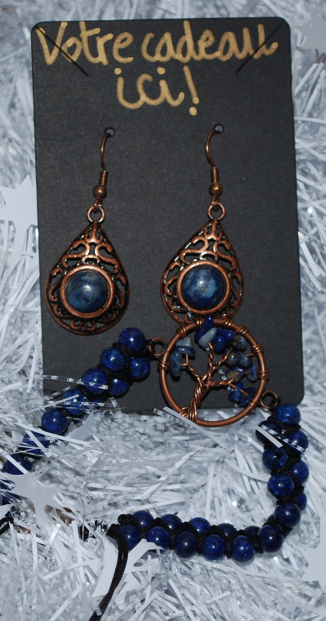 Le bracelet en lapis-lazuli arbre de vie acheté = une paire de boucle d'oreille offerte !