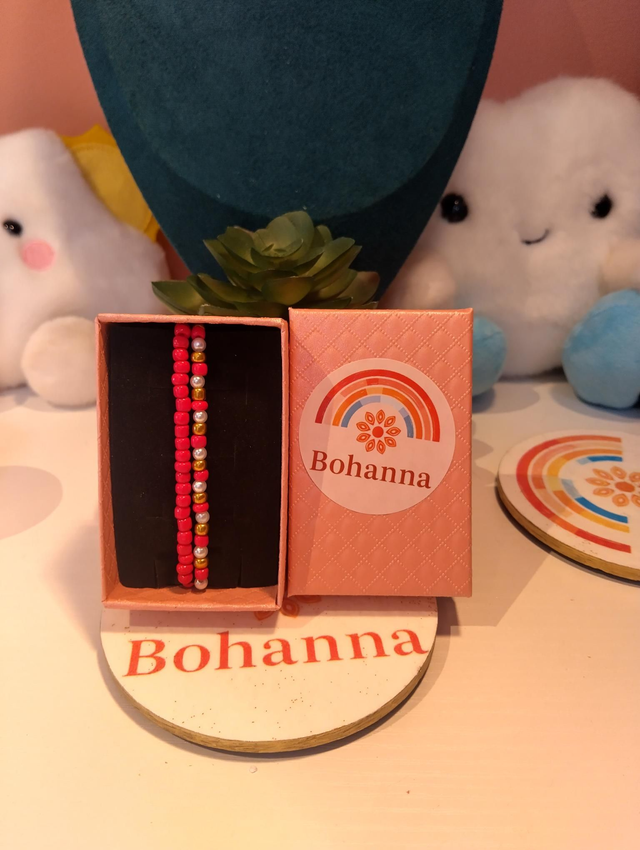 Raspberry bracelet set handmade 