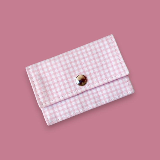 Porte-Carte Vichy Rose