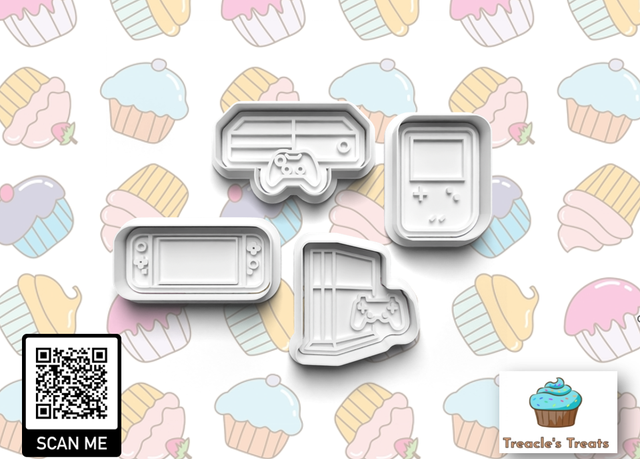 Video Games Fondant/cookie stamps with cutters