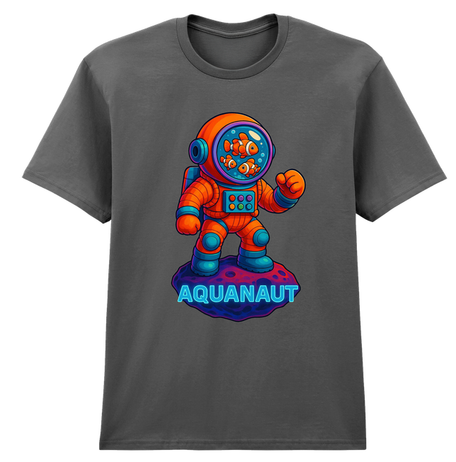 Aquanaut Charcoal Soft Spun Patterned T-Shirt