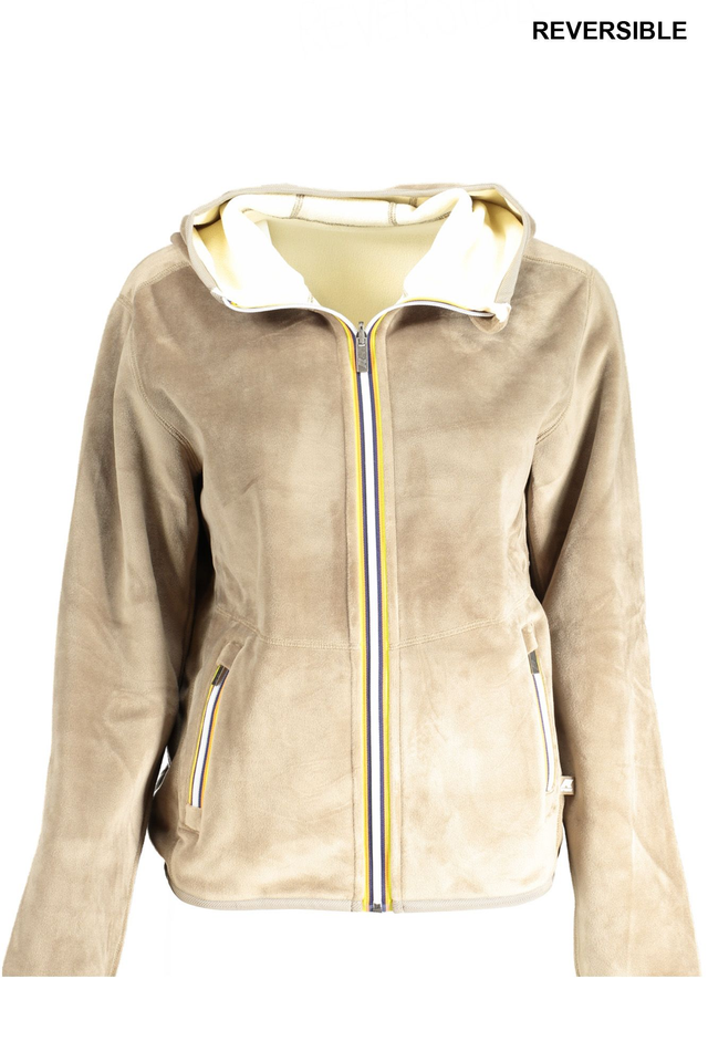 K-WAY FELPA CON ZIP DONNA BEIGE