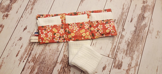 Pochette, étui à mouchoirs avec 3 mouchoirs