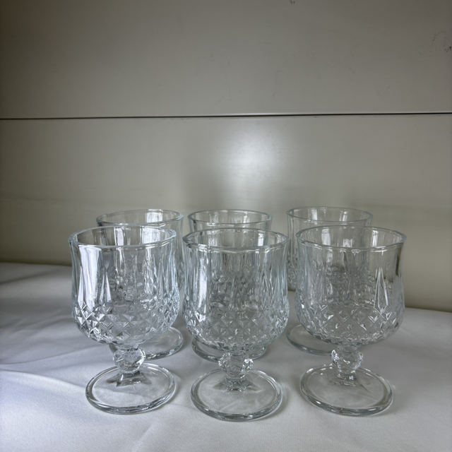 Verre arrondie sur pied par 6 - LUXURY