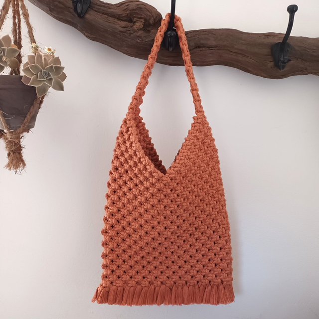 Sac hobo macramé