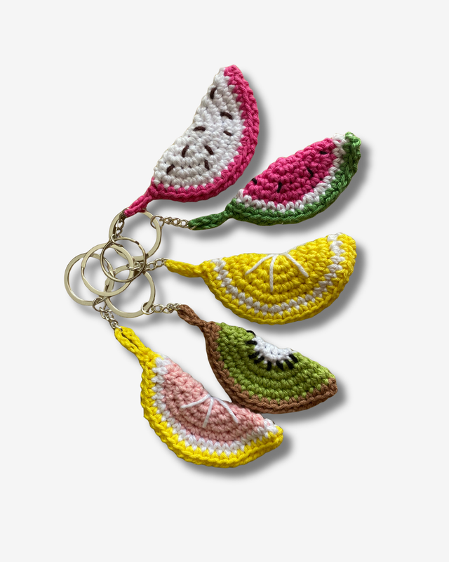 Porte clés citron rose