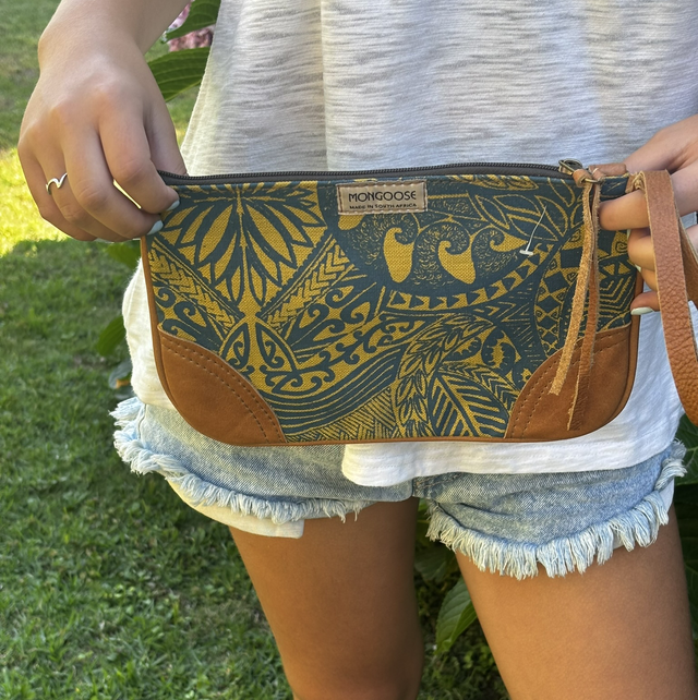 Mini Clutch Koru Teal/Mustard