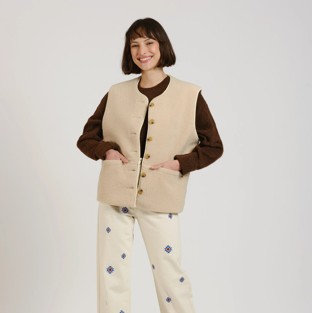 VITA Sleeveless Jacket Beige