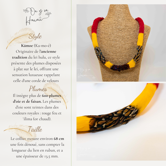 Lei Hulu / Collier en plume /Feather Lei - Kamoe
