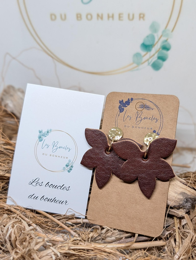 Boucles d'oreilles Sweety marron sw005