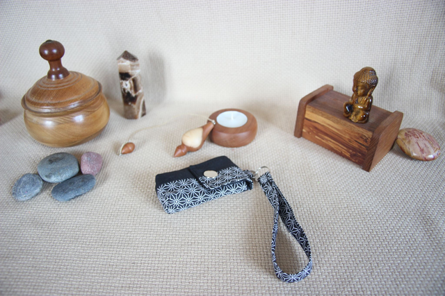 Pochette pour pendule talisman cristaux