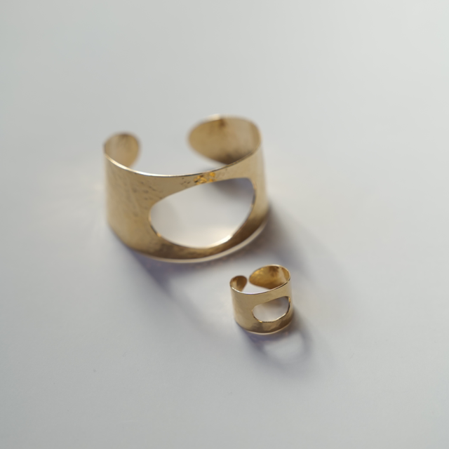 Ensemble Bague &amp; Manchette Tamo Gold