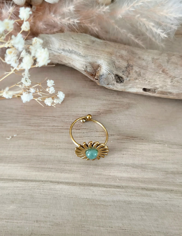 Bague Soleil Aventurine verte