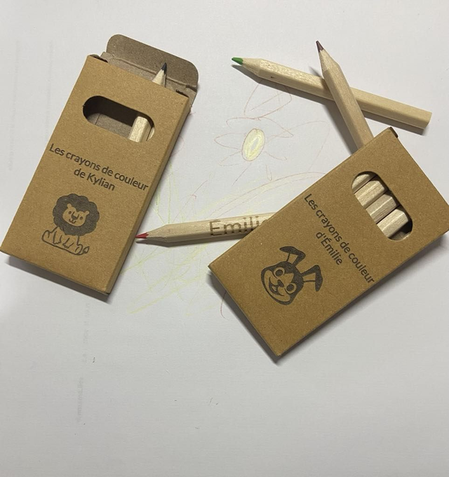 Mini crayon en bois personnalisé 