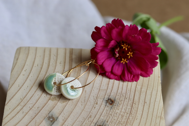 Boucles d'oreilles en porcelaine