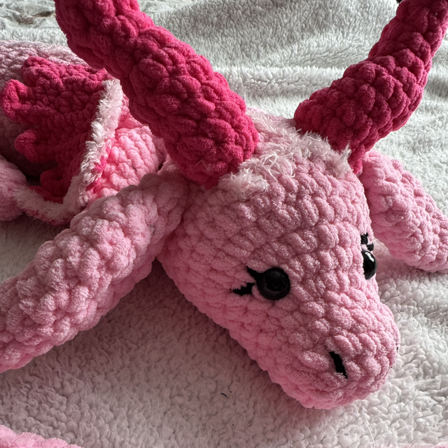 MEGA 4FT Handmade and Crocheted Dragon