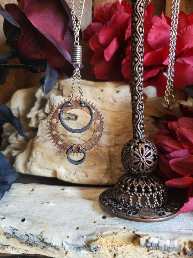 Collier &quot;Engrenage Cuivré&quot;