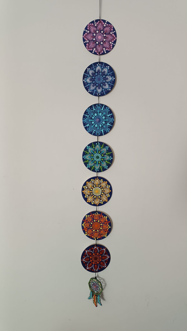 Conjunto de Mandalas de Pendurar - 7 Chakras