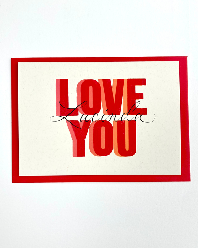 Personalised Valentine's Card