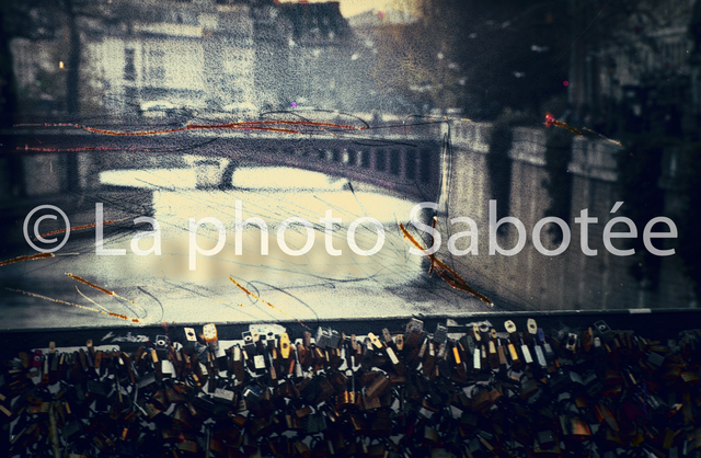 création, photographie expérimental : "seine-Paris" : Le Pont Des Arts
