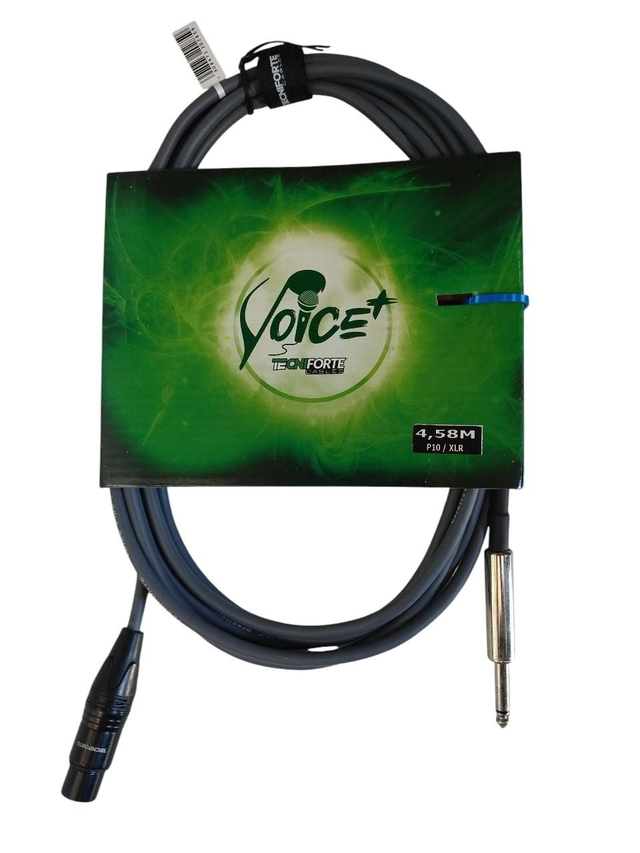Cabo Microfone Voice Plus P10 XLR Tecniforte Cód. 1155