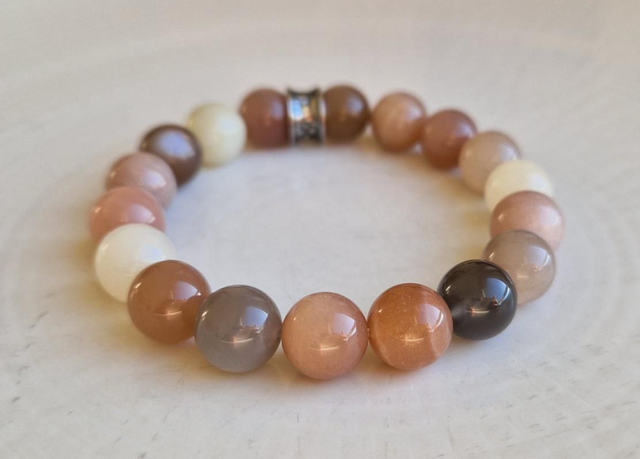 Bracelet PIERRE DE LUNE multicolore 10mm